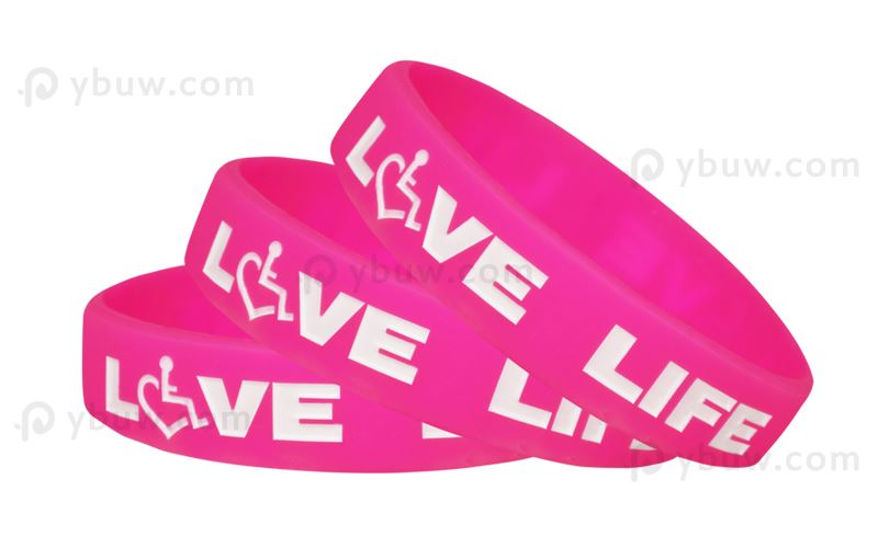 Hot Pink Colorfilled Wristband-CFW12ASO