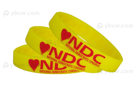 Yellow Printed Silicone Wristband-PW12ASO
