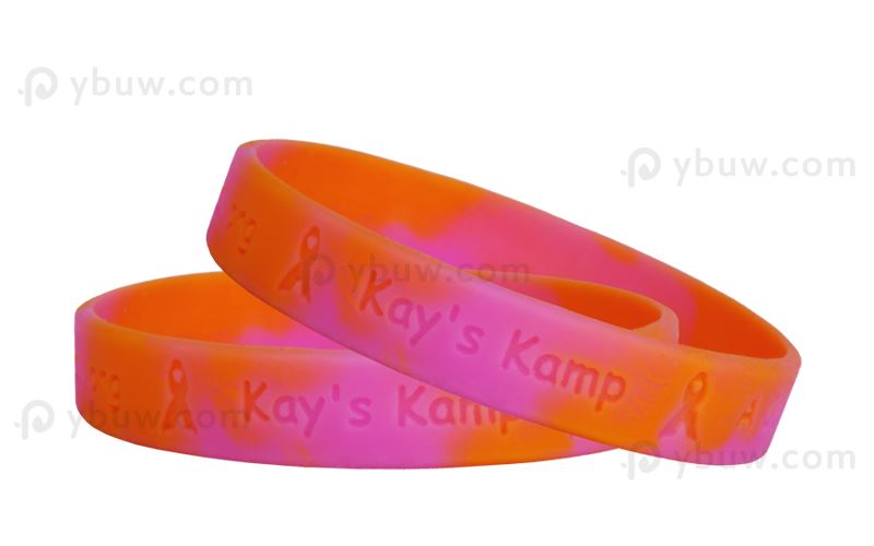Swirled Debossed Silicone Wristband-DW12ASW