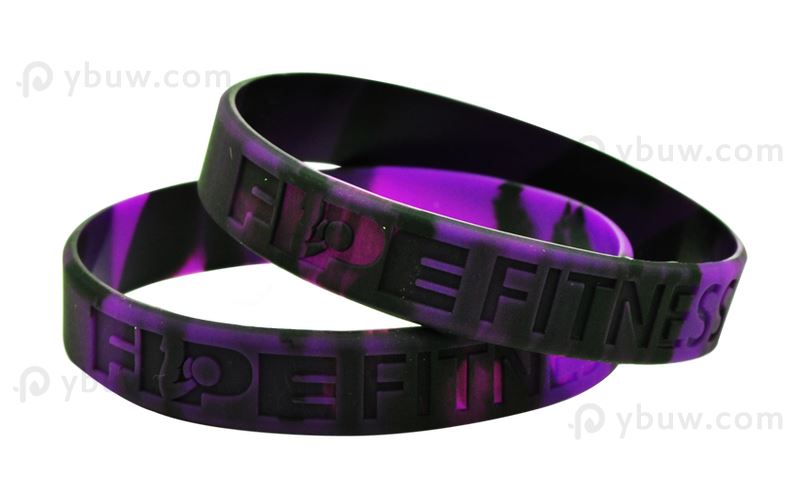 Swirled Debossed Silicone Wristband-DW12ASO