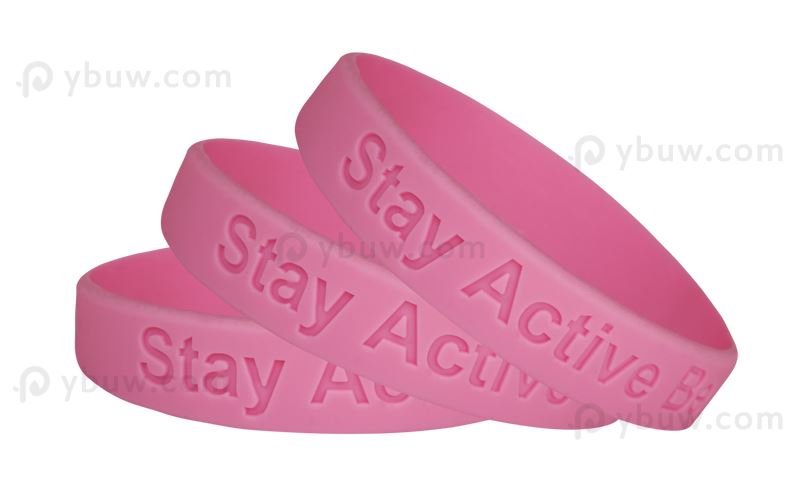 Pink Solid Debossed Silicone Wristband-DW12ASO