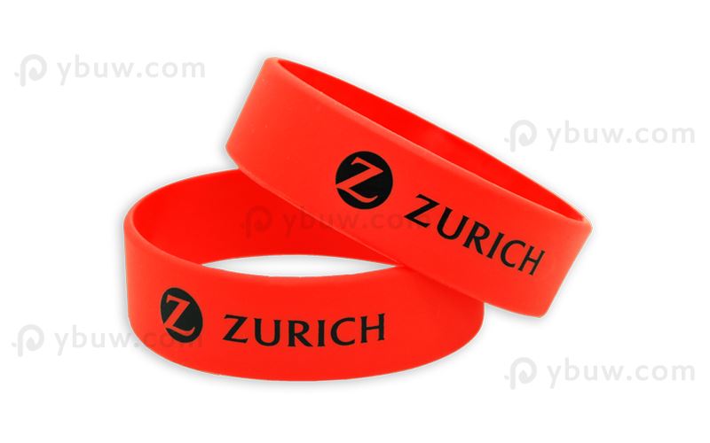 Red Printed Silicone Wristband-PW19ASO