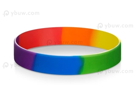 Rainbow Segment Blank Wristbands