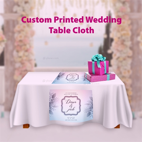 Custom Printed Wedding Table Throw - TC0103