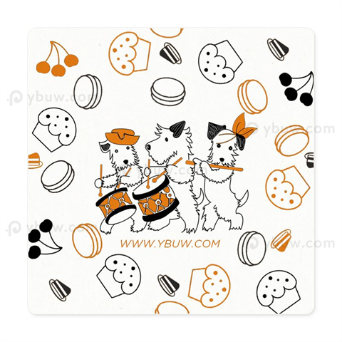 Custom Square Paper Coasters-CA0102