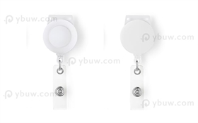 White Retractable Badge Reel Style A