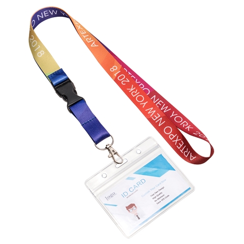 3/4''(20mm) Quick Release Name Tag Holder Full Color Lanyards-SHNW