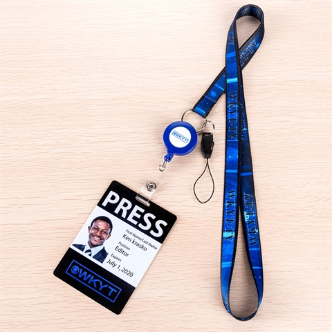 5/8" (15mm) Retractable  Lanyards with Phone Loop and PVC Card
