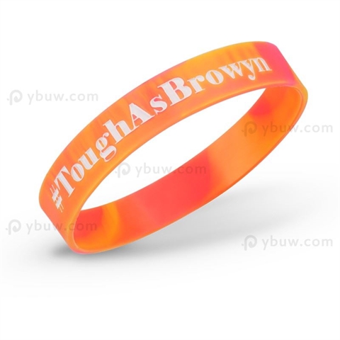 Swirled Color Filled Silicone Wristband - CFW12ASW