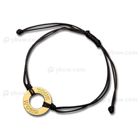 Custom Debossed Token String Bracelet