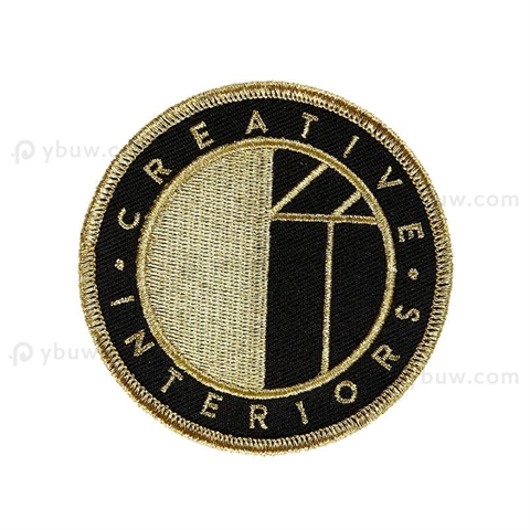 Custom Metallic Thread Embroidered Patches